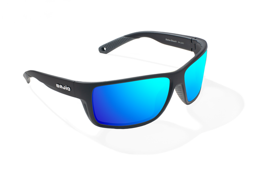 Bajio Rigolets - Black Matte/Blue Mirror Glass - RIG220011