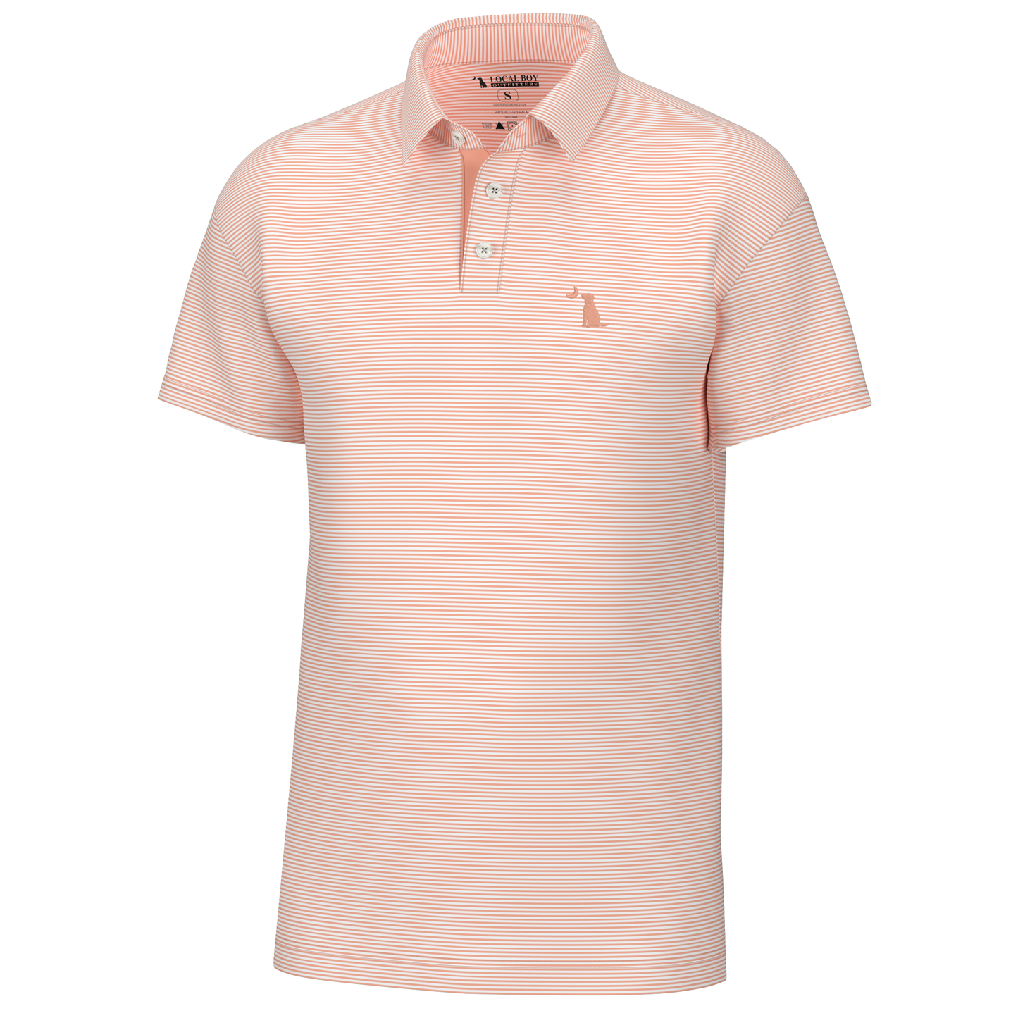Youth Local Boy Outfitters Palms Polo - Peach/White