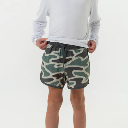 Burlebo - Youth/Toddler Swim Trunk - Jumbo Retro Duck Camo