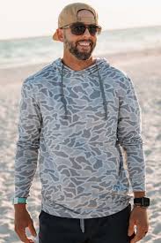 BURLEBO - Performance Hoodie - White Grey Camo