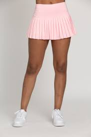 Gold Hinge - Baby Pink Pleated Tennis Skirt-O