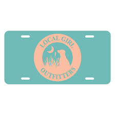 Local Girl Outfitters - License Plate - Teal