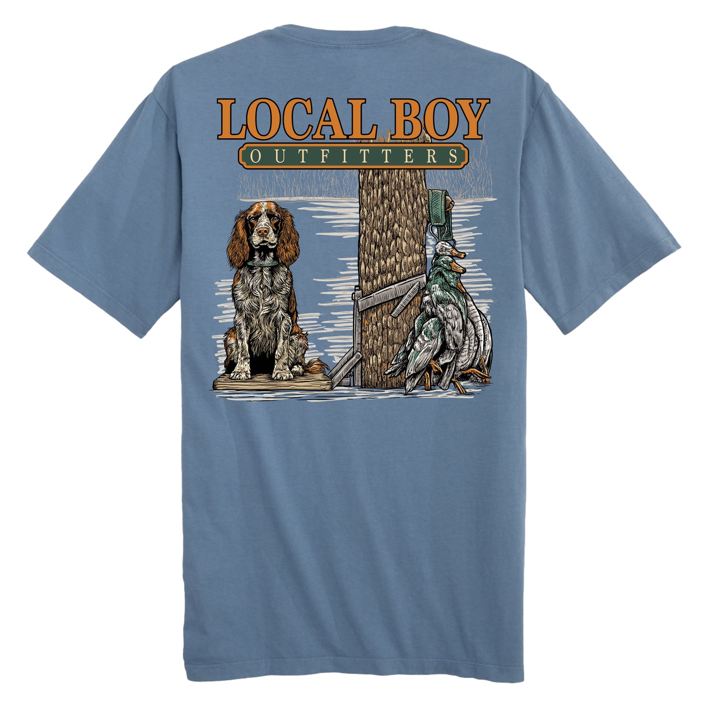 Youth Local Boy Outfitters - Spaniel Stand SS Tee - Slate