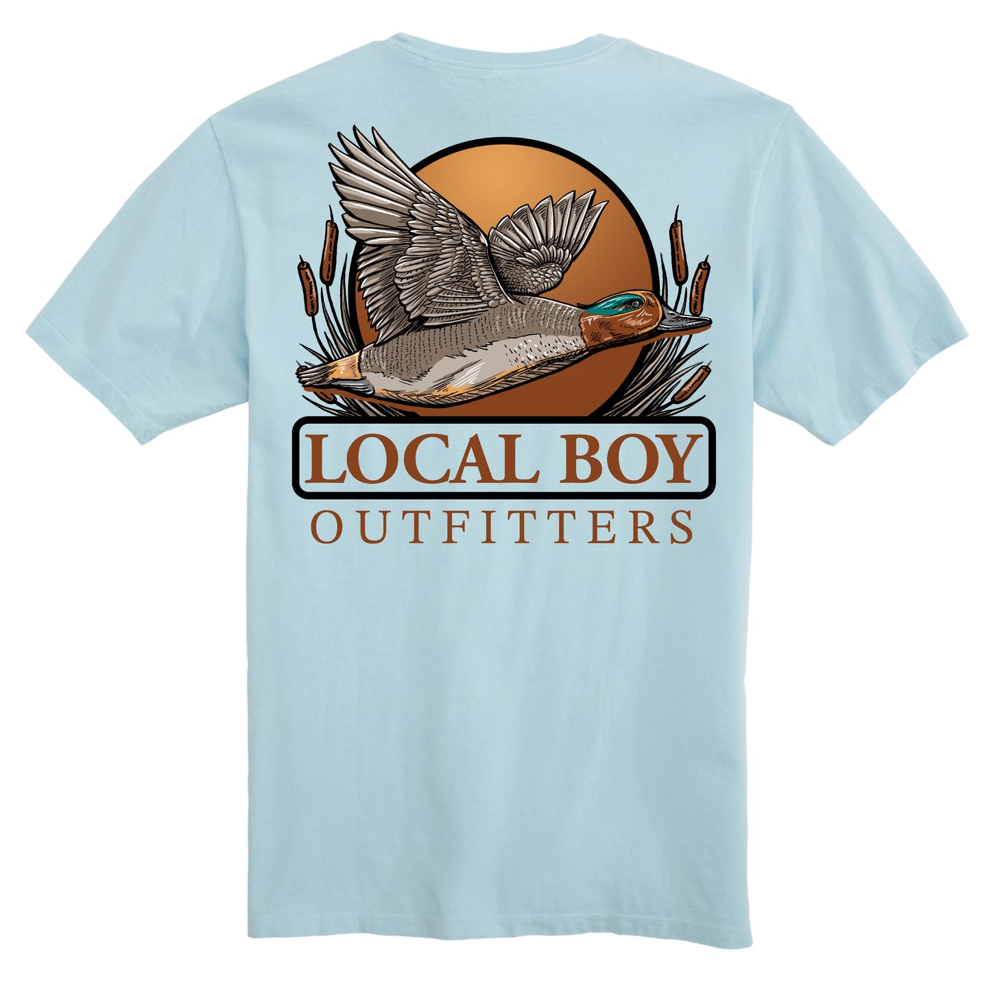 Youth Local Boy Outfitters - Teal Tails SS Tee - Chambray