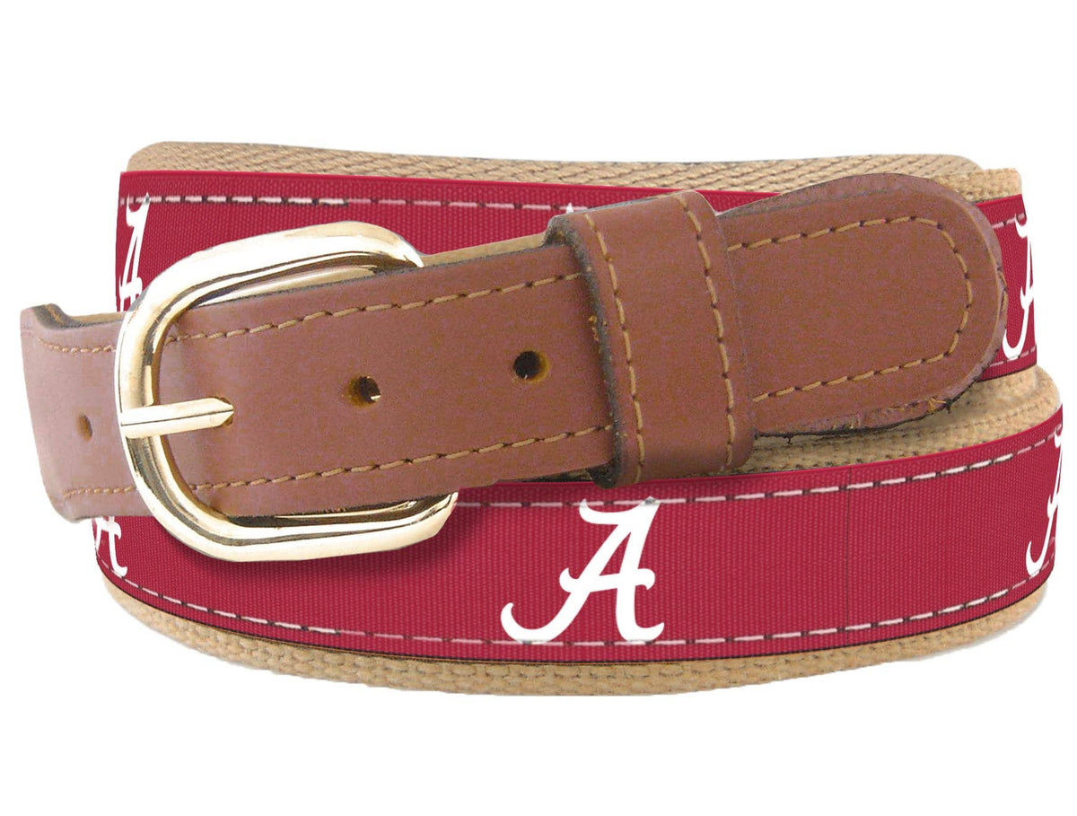 Alabama Crimson Tide Men's Collegiate Woven Ribbon Belt