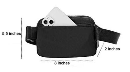 Nylon Belt Bag- Black Leopard RTS
