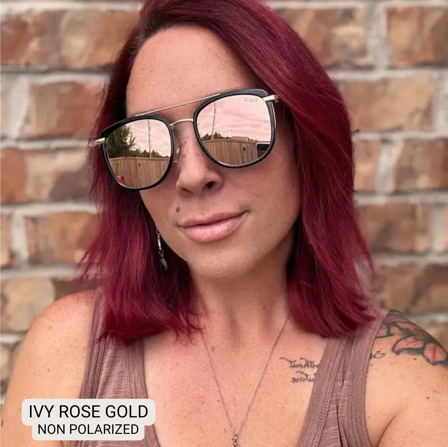 Ivy - Women's Oversized Square Sunglasses: MARBLE