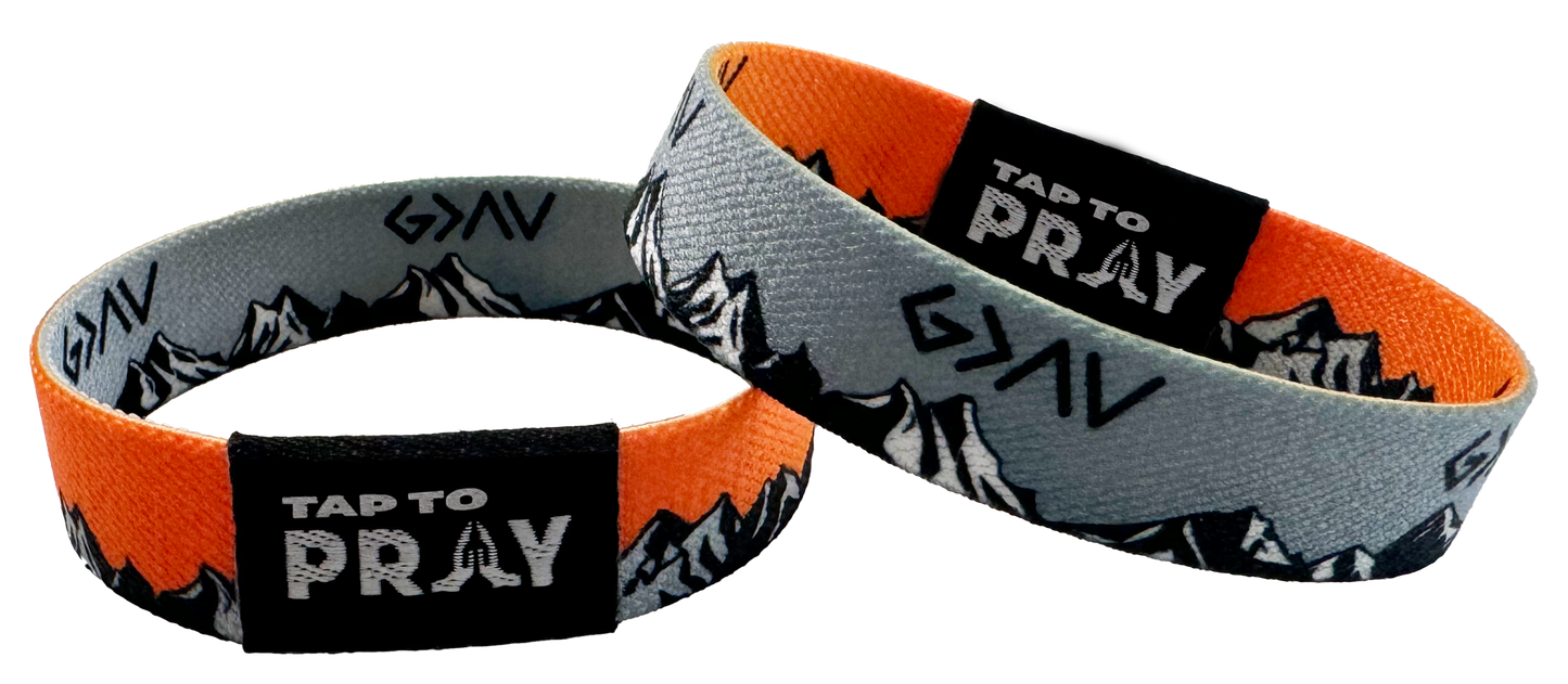 Tap To Pray Wristbands - Tap W/Phone For Daily Verse/Prayer: Medium / Forest Camo / Tree Bark Camo