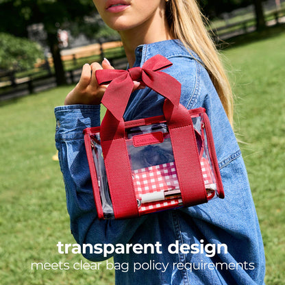 Case-Mate Clear Stadium Bag: Ballet Pink Bow