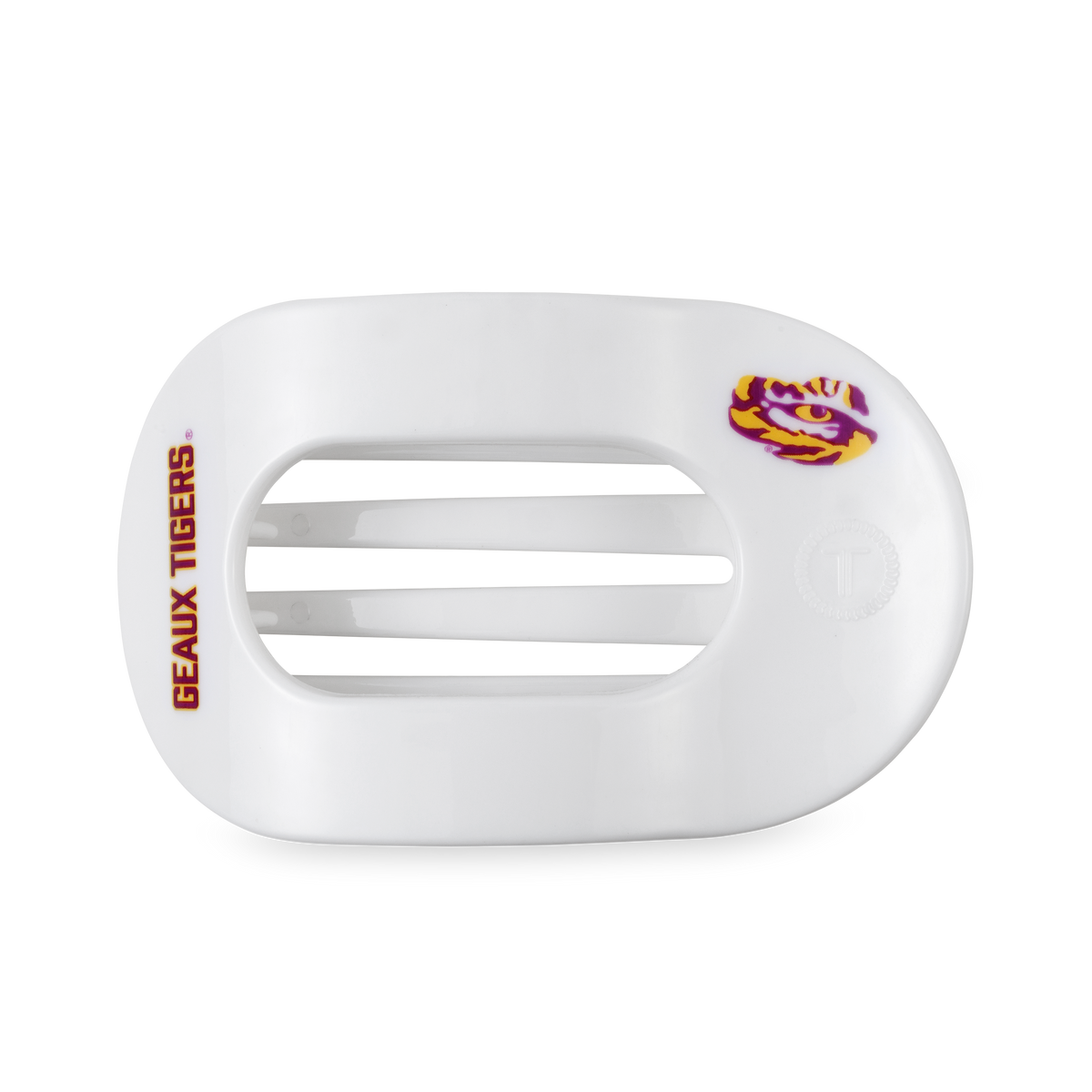 Geaux Tigers! Large Flat Round Hair Clip