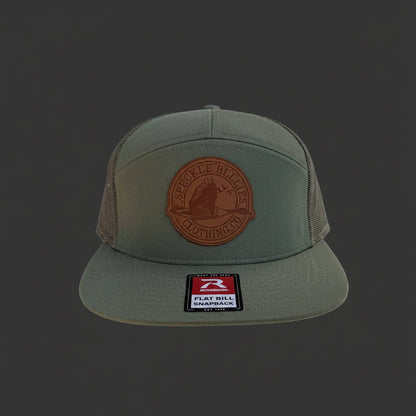 Circle Logo Large Leather Patch Flat Bill: New Bottomland
