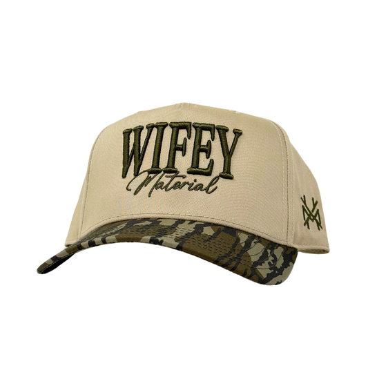 MHC Wifey Material Trucker Hat: Bottomland/Khaki Otto