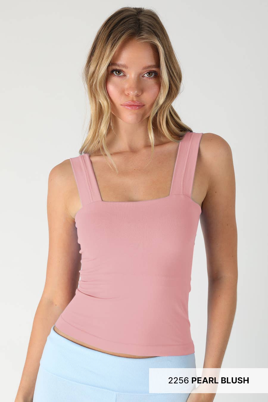 NS8409- Clean Line Square Tank: 2234 Island Aqua
