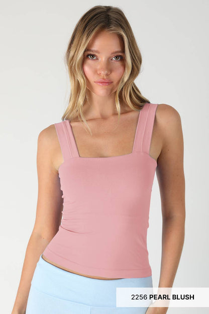 NS8409- Clean Line Square Tank: 2250 Poppy Red