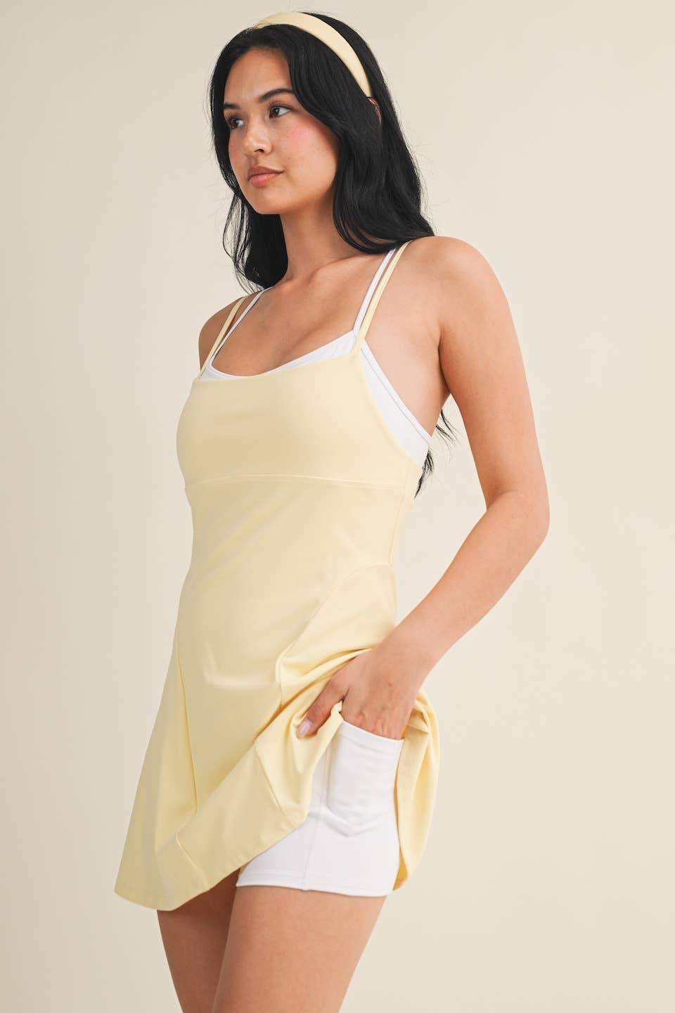 Double Layered Dress: Lemon