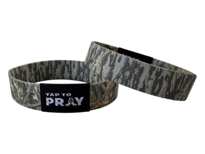 Tap To Pray™ Wristbands - Forest & Tree Bark Camo: X-Small / Forest Camo / Tree Bark Camo