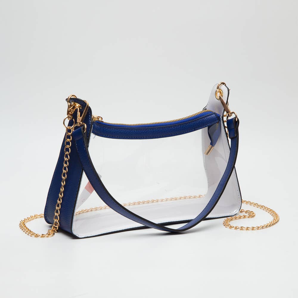 Game Day Stadium Clear Satchel Bag : White