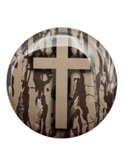 Tap To Pray™  - Prayer Tag Stickers: River Rock Camo + Cross