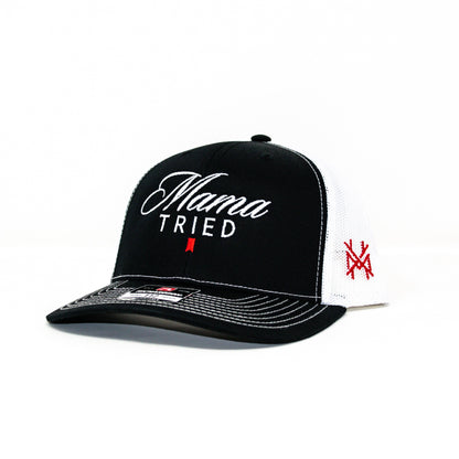 MHC Mama Tried Ultra Trucker Hat: Mossy Oak Breakup Country/Natural Otto