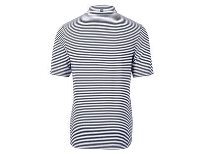 Cutter & Buck Virtue Eco Pique Stripe Recycled Mens Polo: College Purple