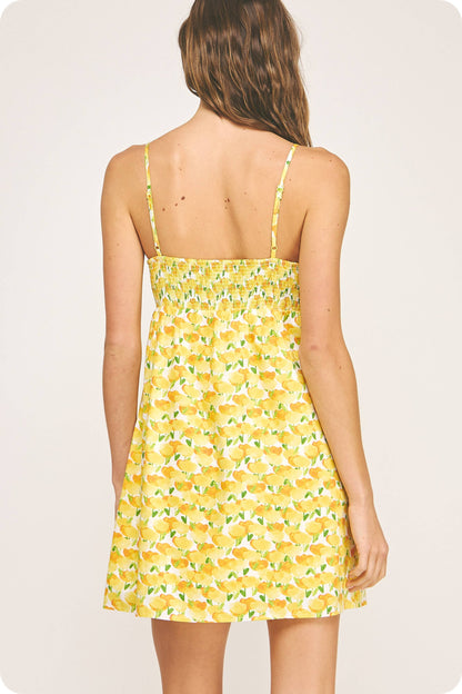 Top Stitch Bustier Floral Print Mini Dress: Peach Multi