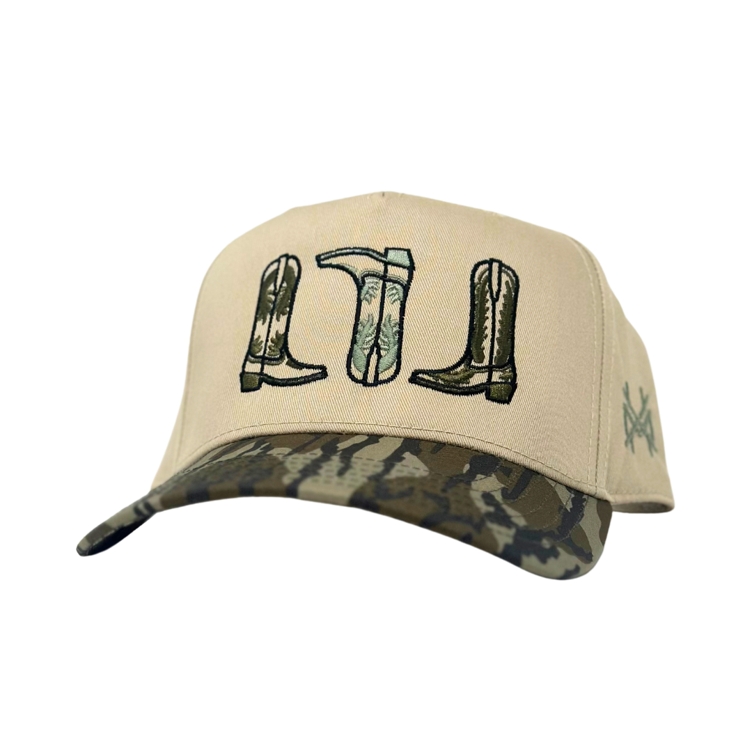 MHC Boots Trucker Hat: White/Bottomland Otto