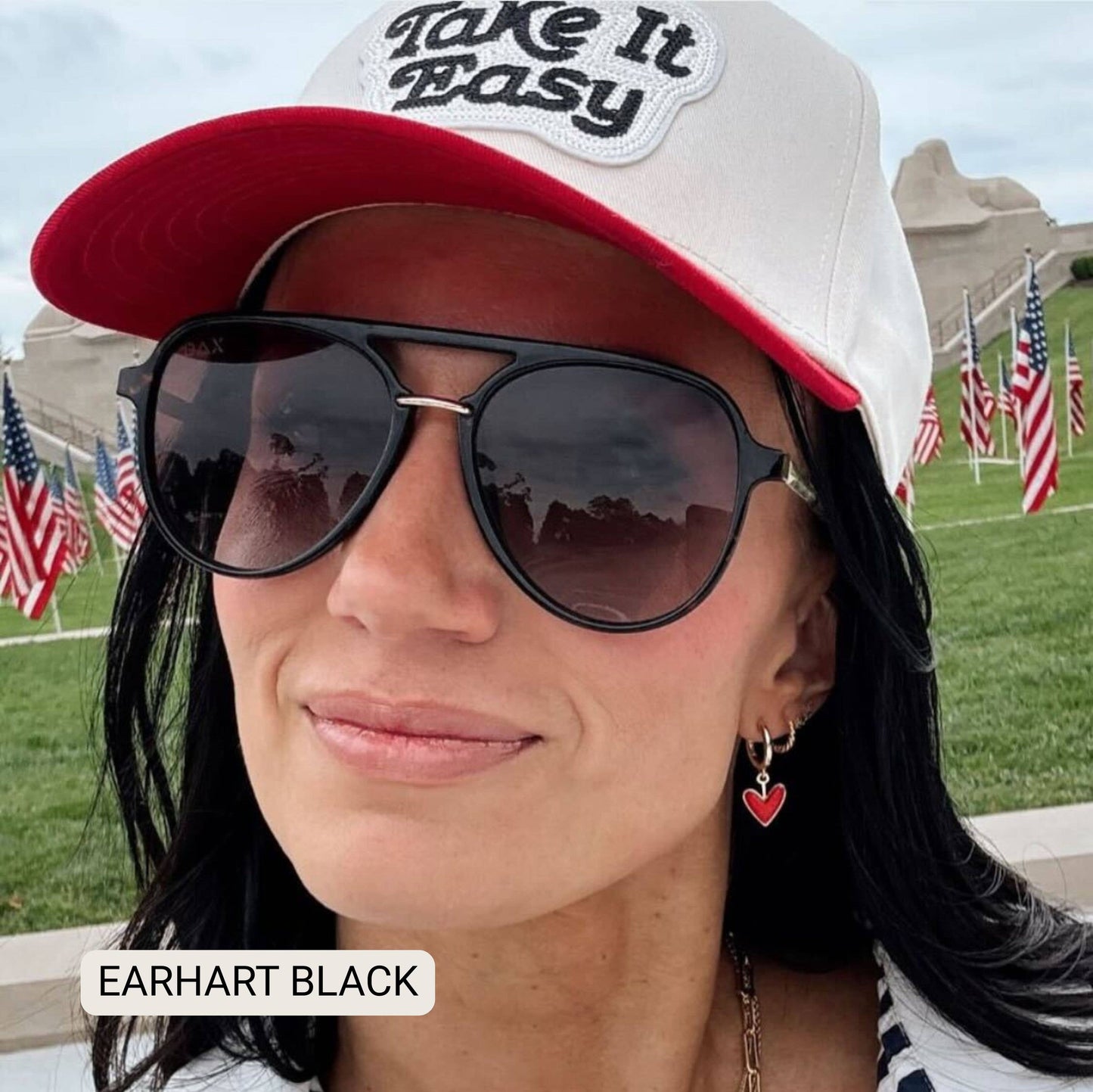 Earhart - Women’s Aviator Sunglasses–Polarized Everyday Chic: Marble