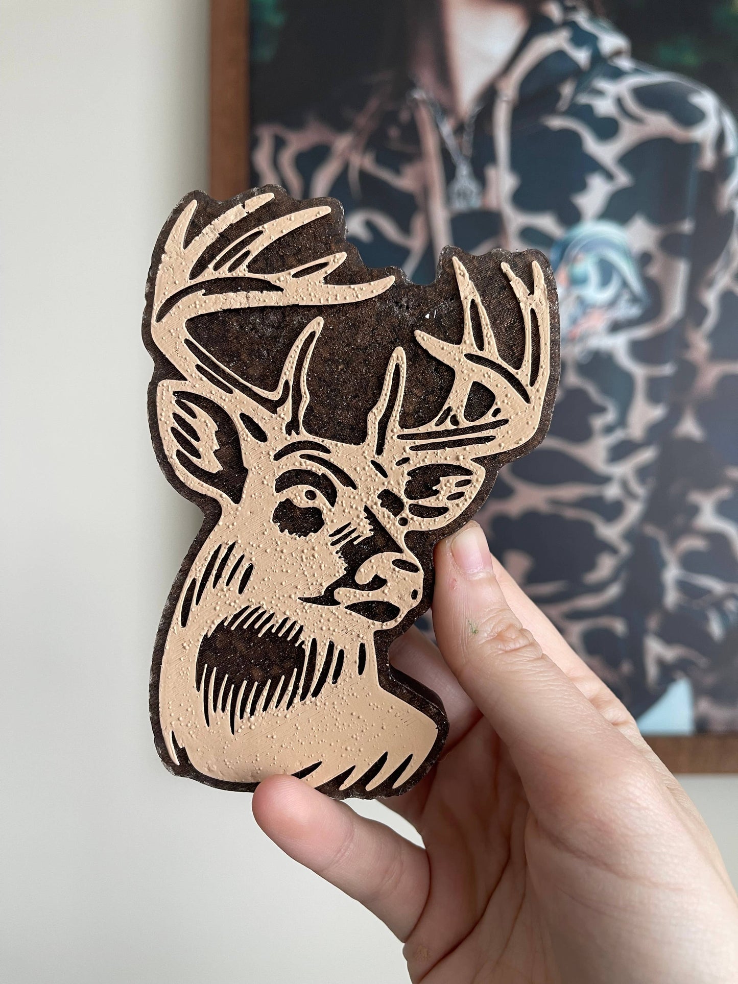 Deer Car Freshener : Brown / Leather & lace
