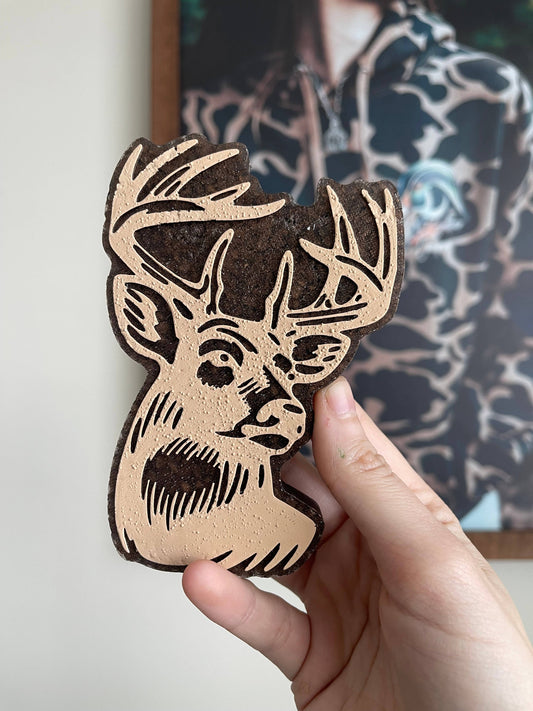 Deer Car Freshener : Brown / Leather & lace