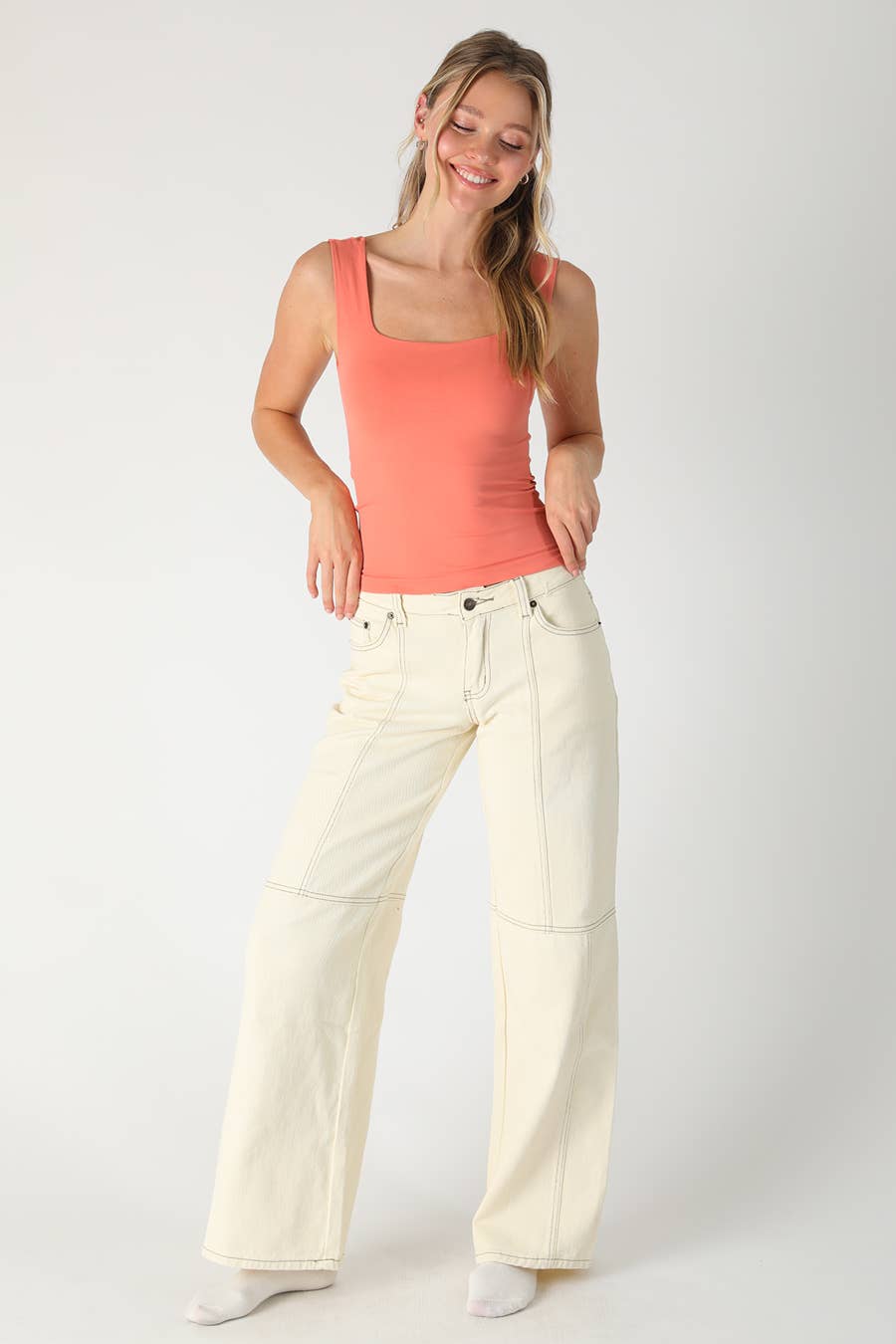 NS8446 - Clean Line Square Top: 50 Royal Blue