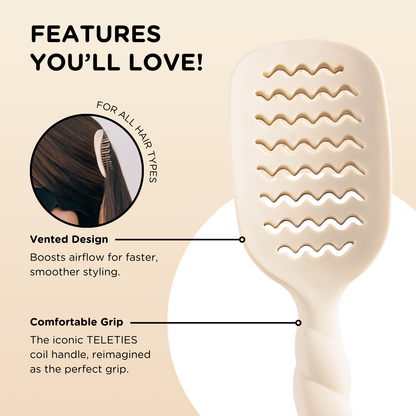 TELETIE Vented Hair Brush | Tan