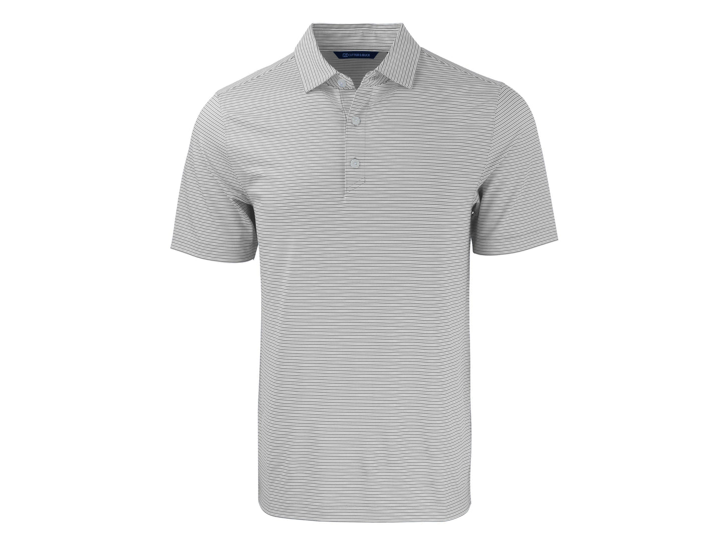 Cutter & Buck Forge Eco Double Stripe Recycled Mens Polo: College Purple/White