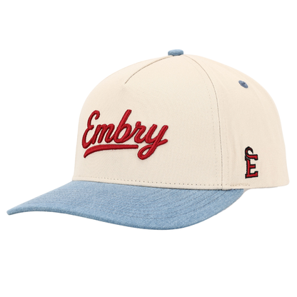 Cream/Denim - 3D Logo