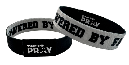 Tap To Pray Wristbands - Tap W/Phone For Daily Verse/Prayer: X-Small / WWJD Pink / Blue