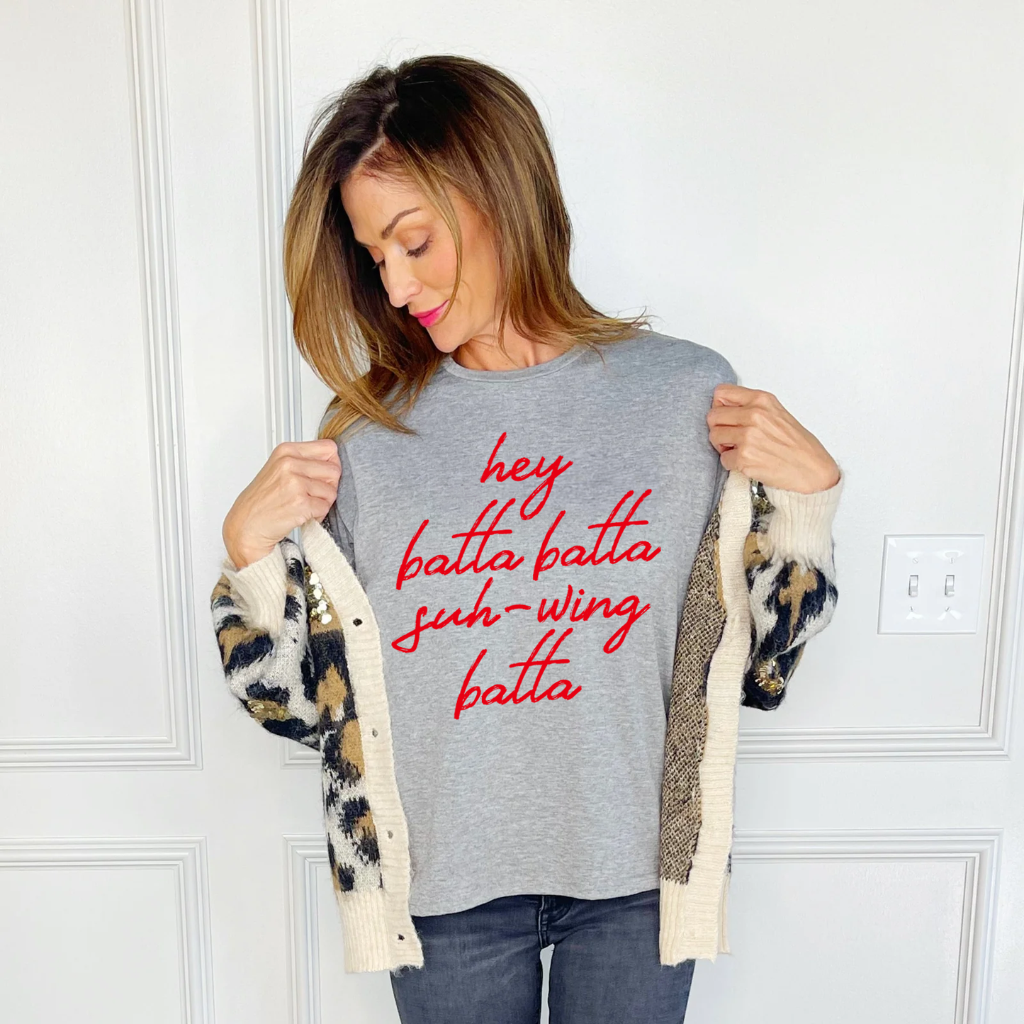 Hey Batta Swing Batta Youth & Adult Tee: Ivory