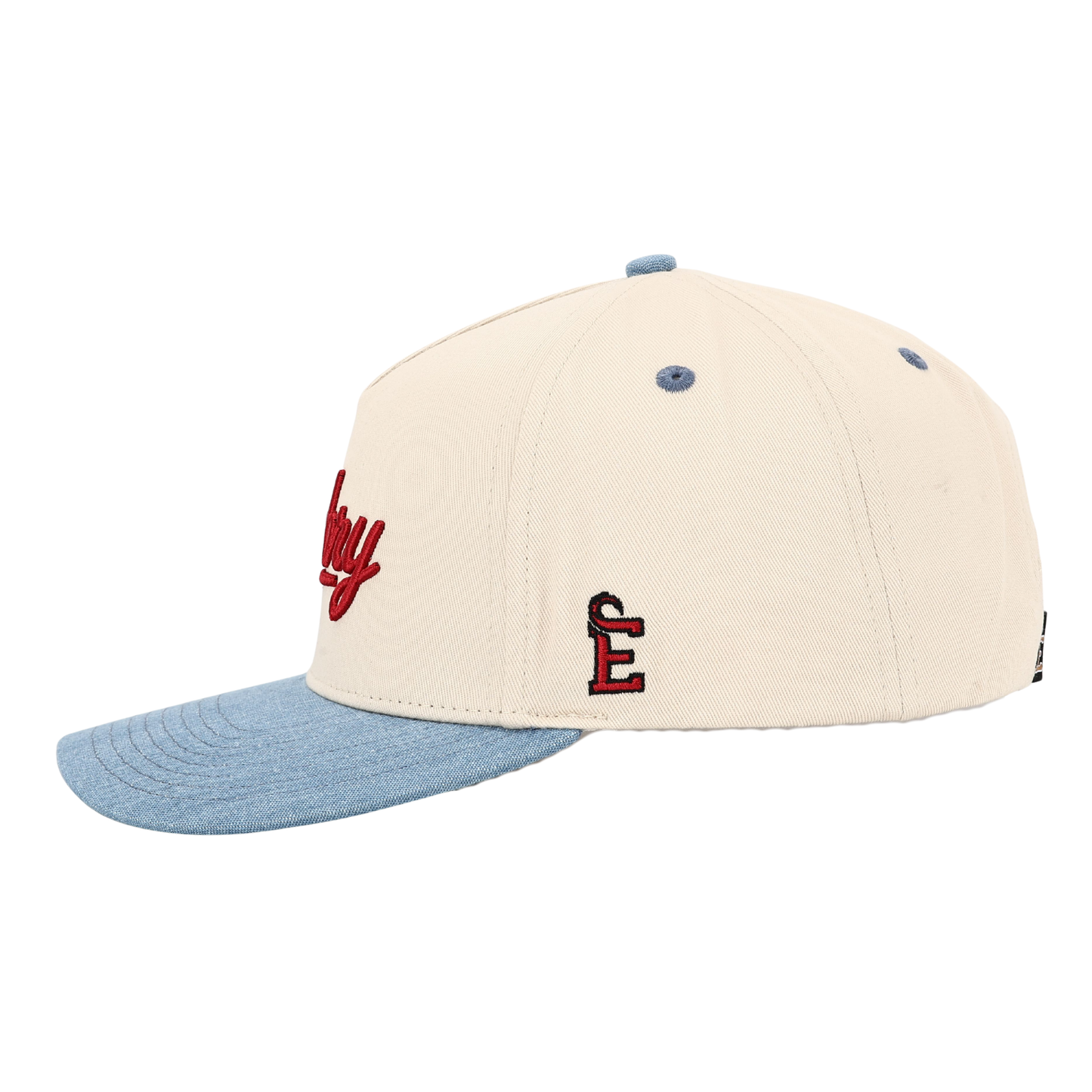 Cream/Denim - 3D Logo