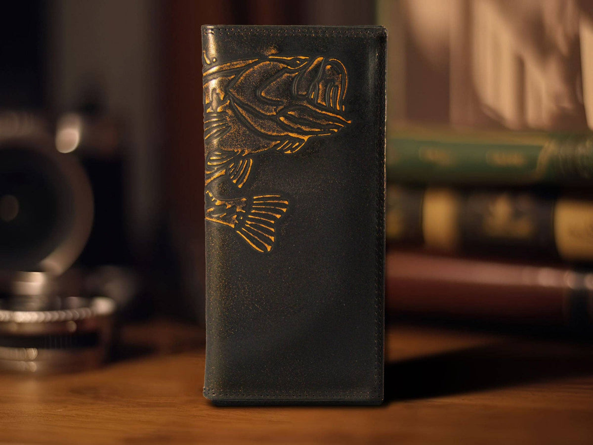 Bass Burnished Leather Secretary Wallet