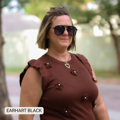 Earhart - Women’s Aviator Sunglasses–Polarized Everyday Chic: Gold
