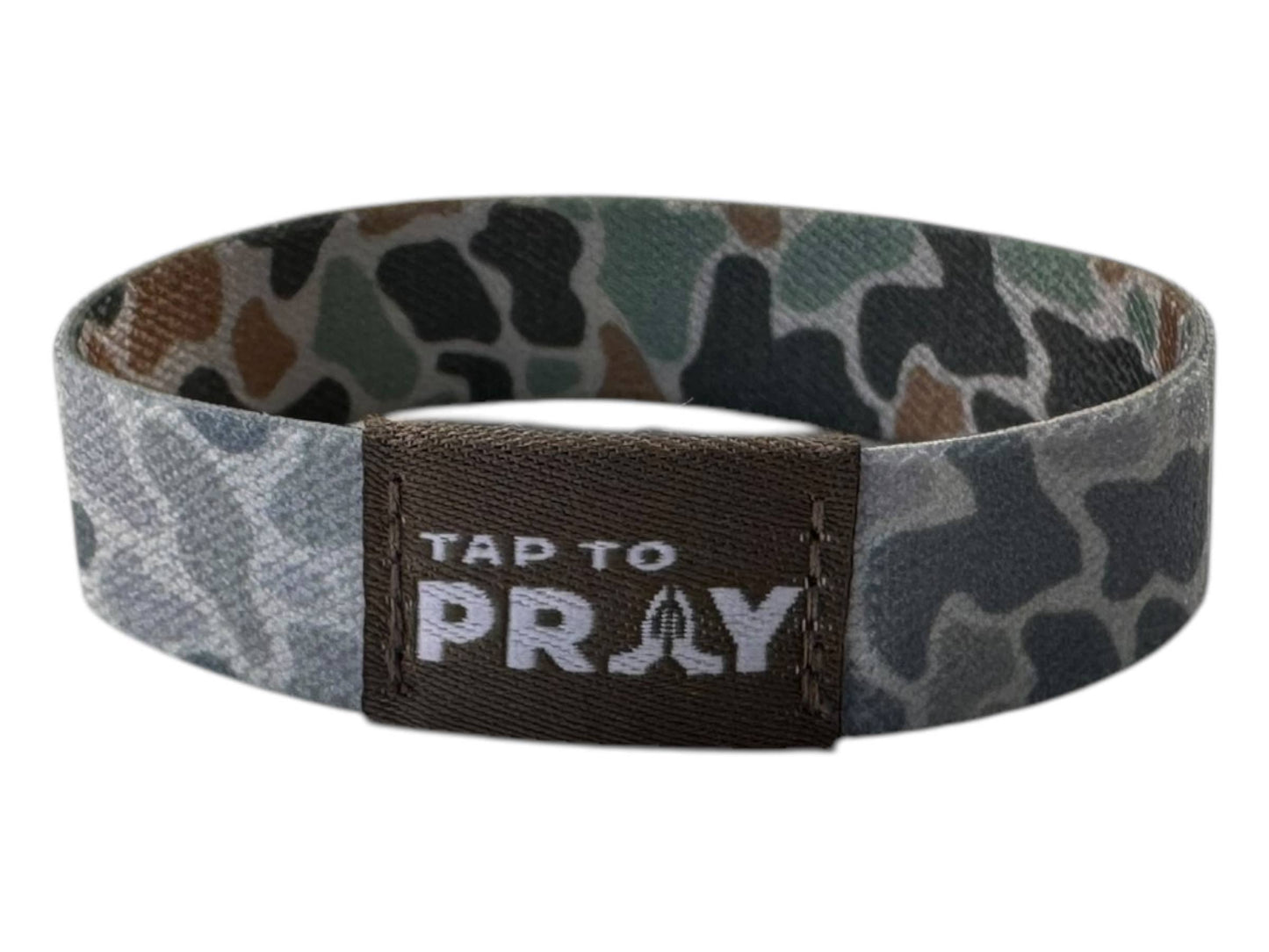 Tap To Pray™ Wristbands - River Rock Camo Classic & Sage: River Rock Camo Class / Sage