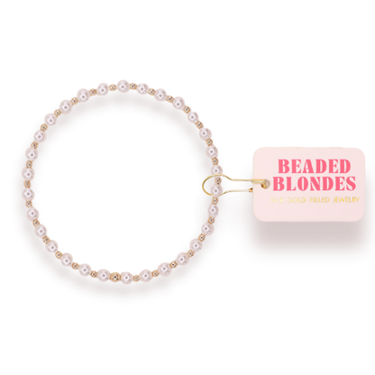 Mini Luci Pearl Bracelet in Gold: Standard 6.75 inch