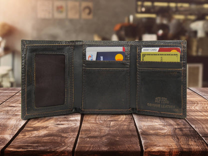 Mallard Burnished Leather Trifold Wallet