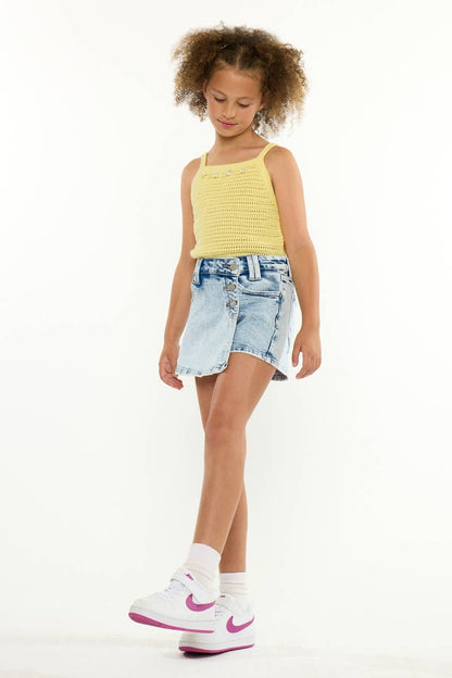 Kan Can Youth Jean Skort- MEDIUM WASHED