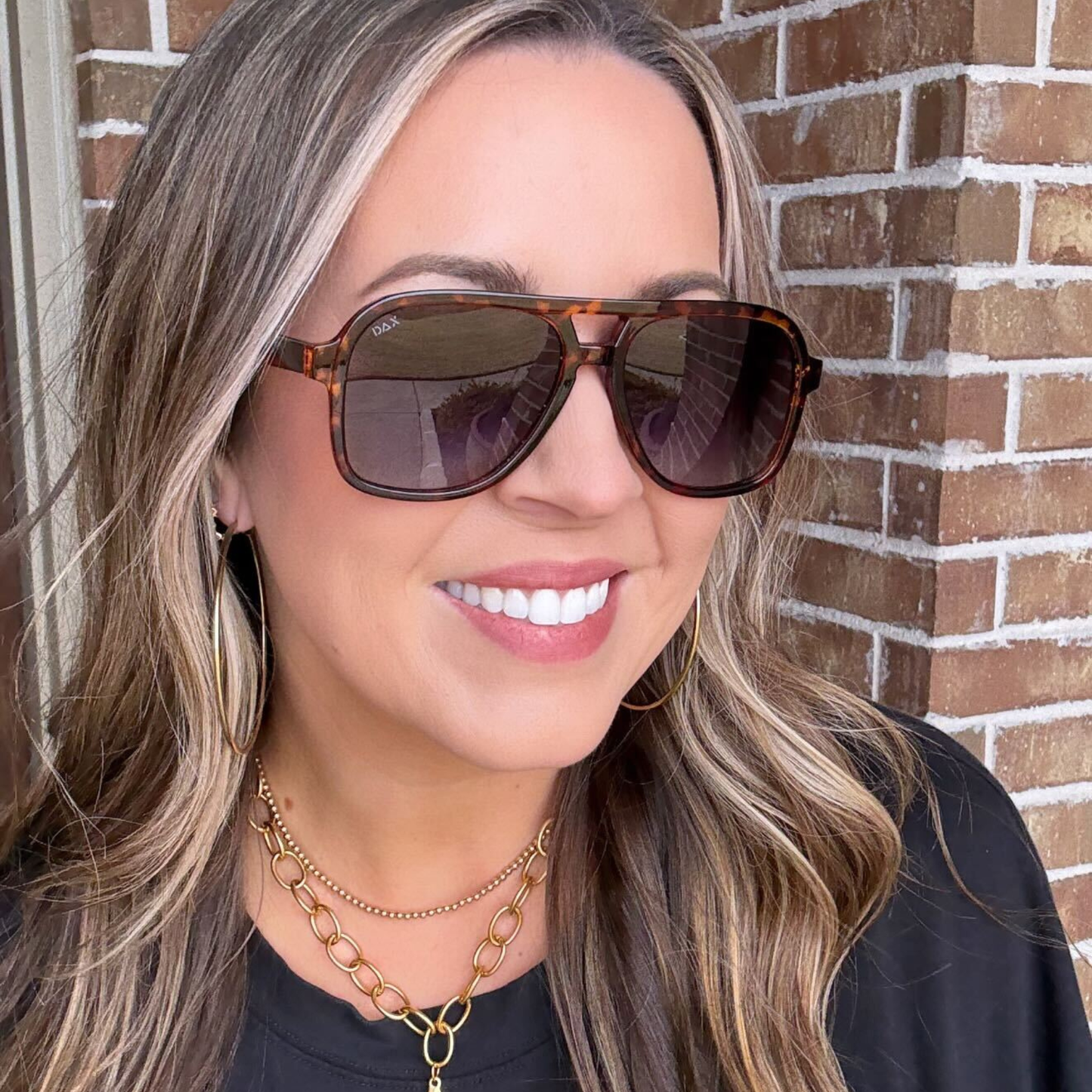 Cruz - Unisex Aviator Sunglasses – Polarized Hair-Friendly: Tortoise