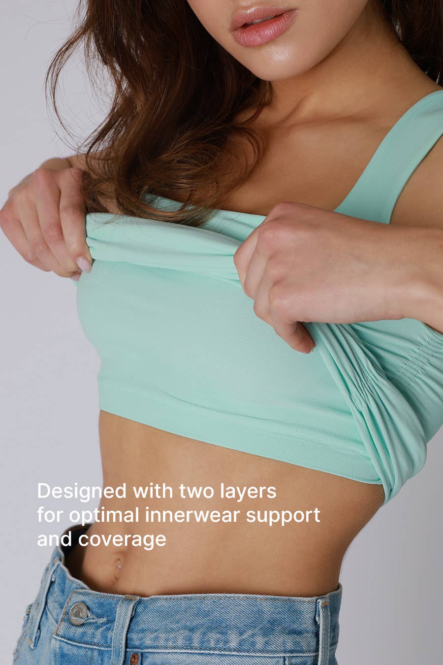 Clean Line Square Shirred Top: 2259 Marina