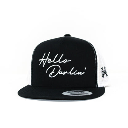 MHC Hello Darlin Trucker Hat: Mossy Oak Breakup Country/ Black Otto