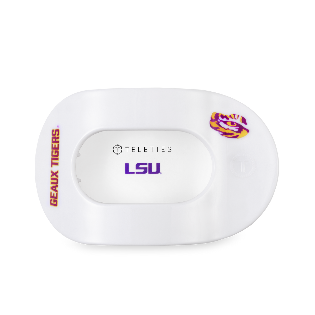 Geaux Tigers! Large Flat Round Hair Clip