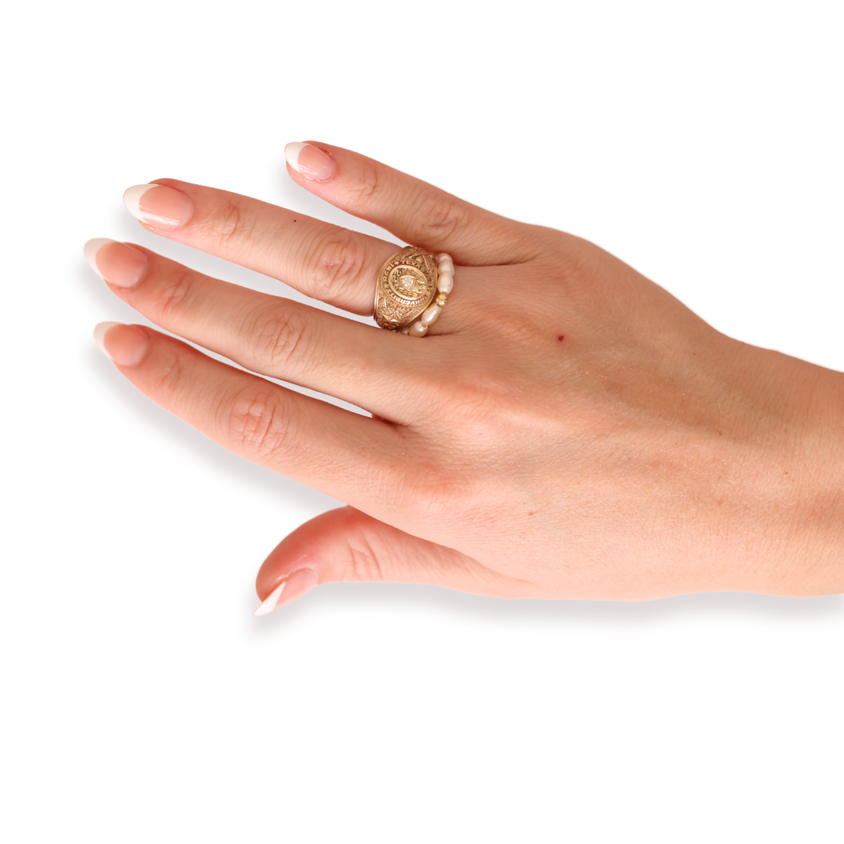 Jamie Pearl Ring in Gold