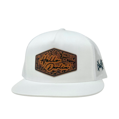 MHC Hello Darlin Trucker Hat: Mossy Oak Breakup Country/ Black Otto