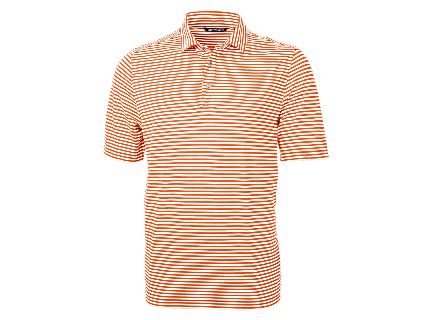Cutter & Buck Virtue Eco Pique Stripe Recycled Mens Polo: College Purple