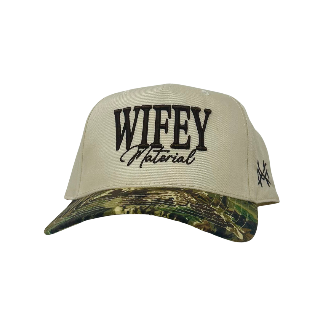 MHC Wifey Material Trucker Hat: White/Bottomland Otto